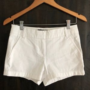 NWOT 3" J. Crew Chino Short. White. Size 00.